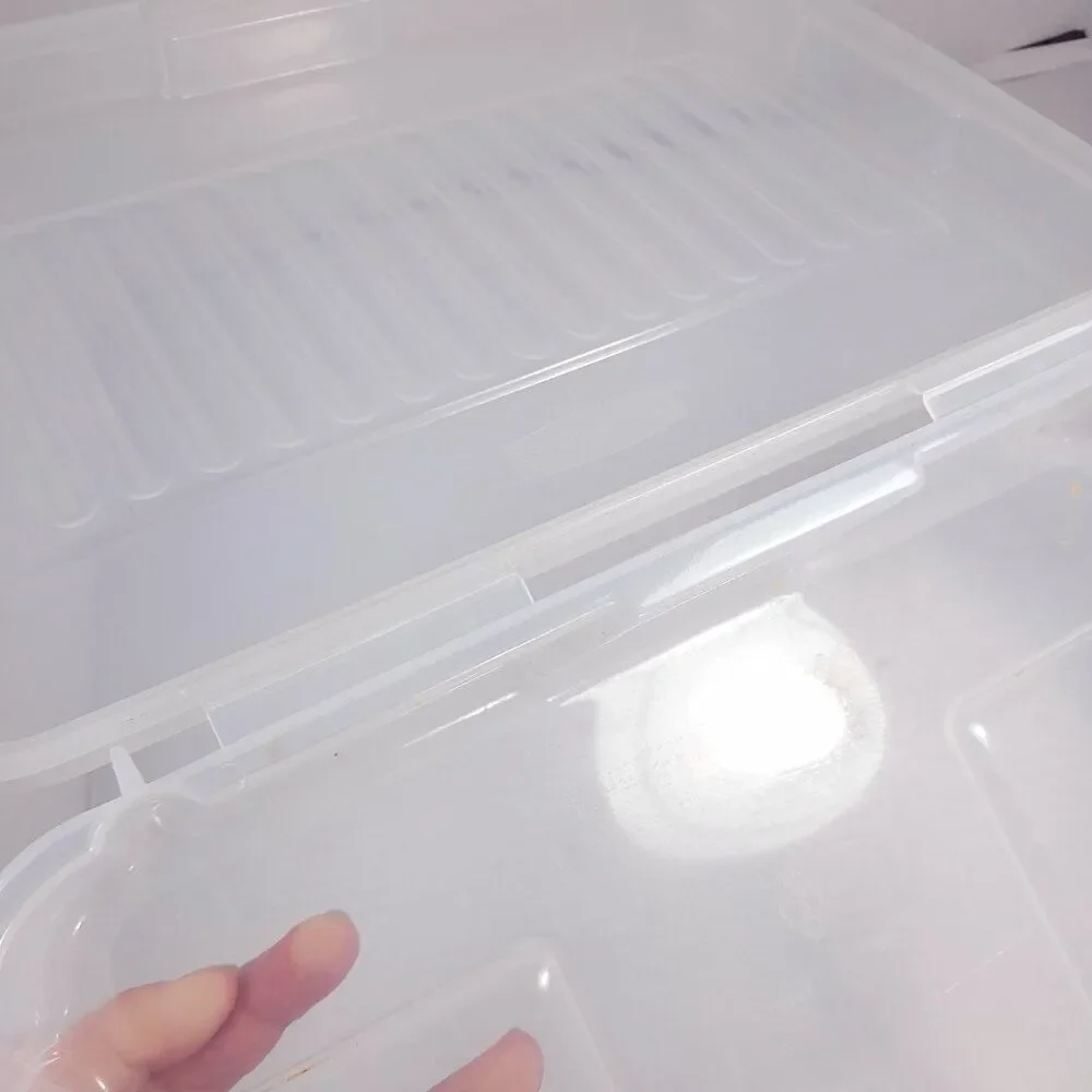 Vintage Rubbermaid Organizer Keepers‎ Snap Case 2282 51C clear plastic hinged